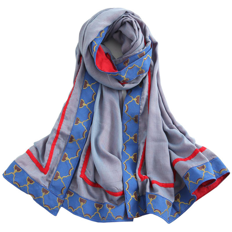 Tibetan national headband double-layer scarf women autumn and winter shawl