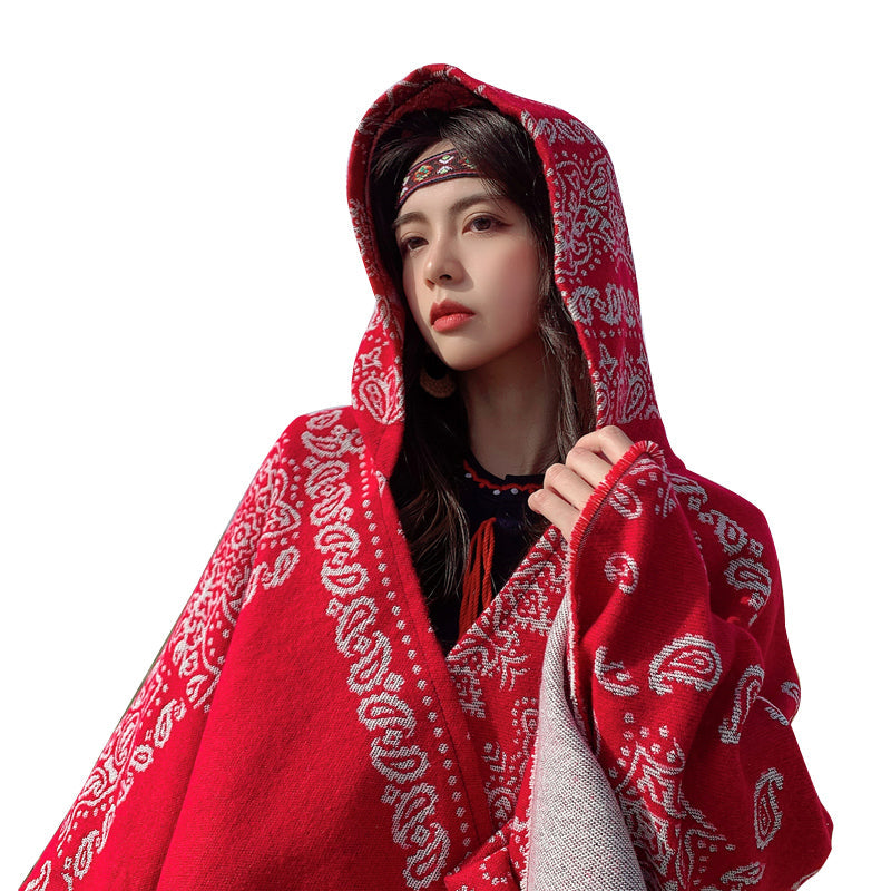 The New Dual-purpose Tibetan and National Style Scarf In Autumn and Winter.