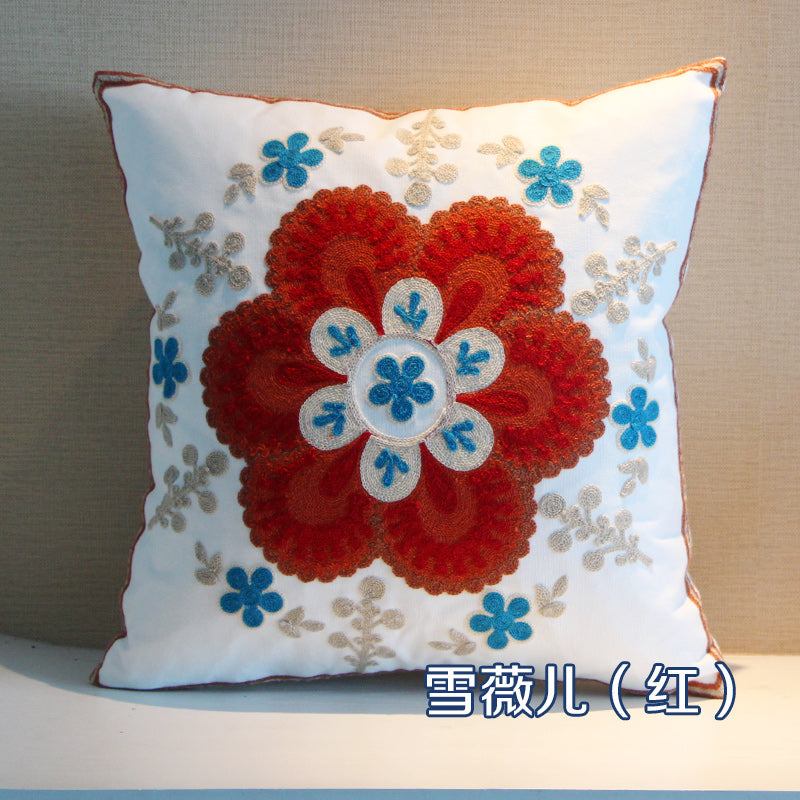 Ethnic style embroidered throw pillows sofa cushions cushions pillow covers, no core