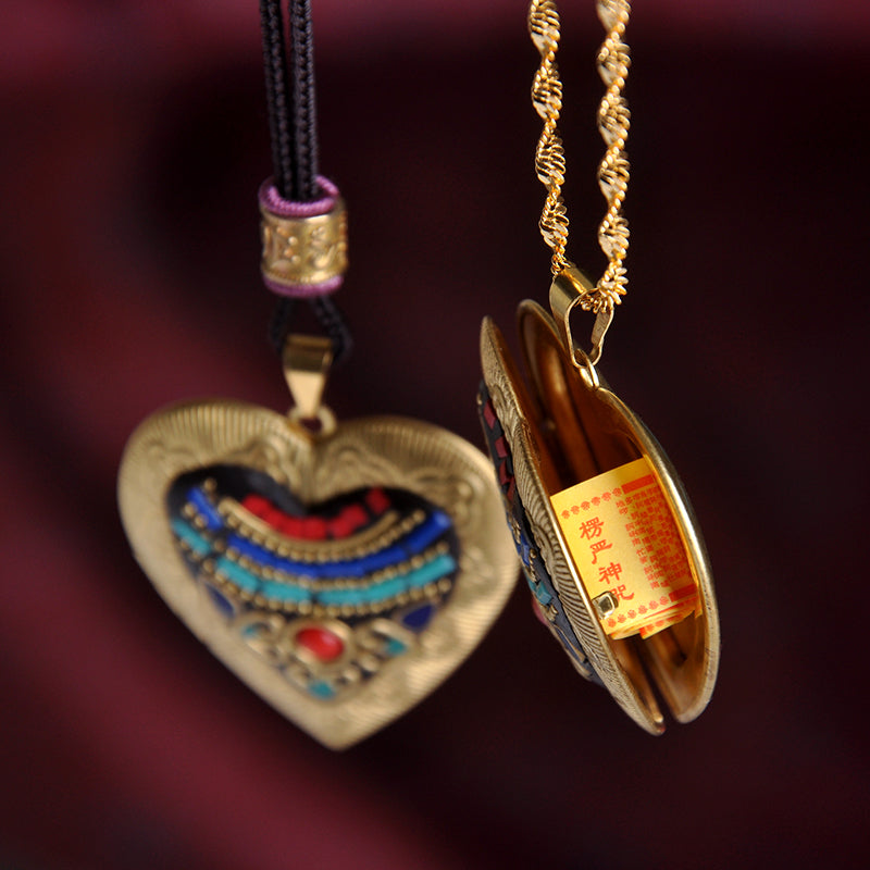 Pure copper gawu Box Pendant Tathagata Life Necklace Nepal &Tibetan Pendant