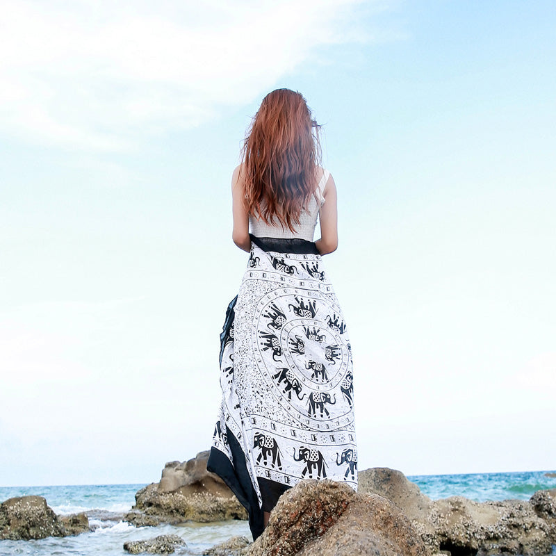 oversized sunscreen shawl women's summer thin outside air conditioning scarves beach scarf.