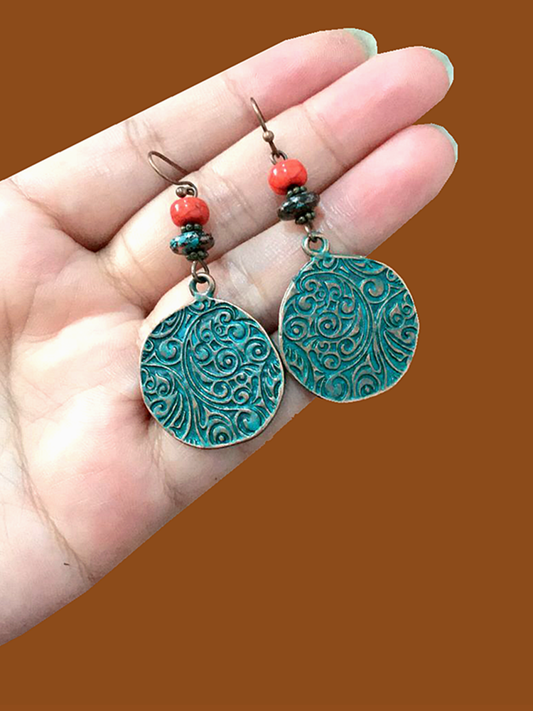 Retro national temperament Earrings goddess jewelry Earrings exaggerated long earrings