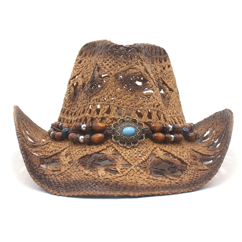 New scenic outdoor beach cowboy hat sun-proof straw hat jazz hat