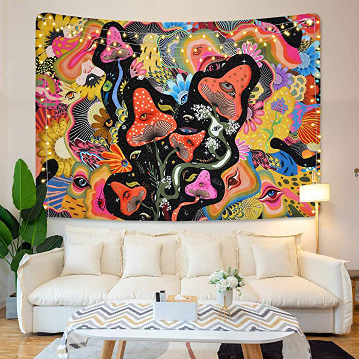 Bohemian tapestry room decoration hanging cloth Datura decorative cloth tapestry