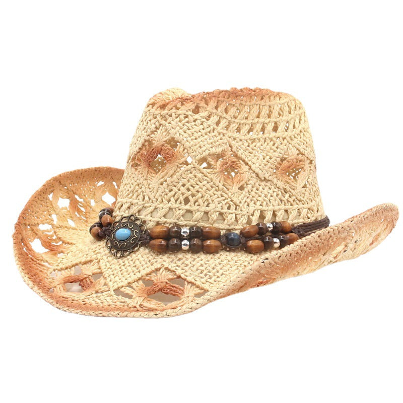 New scenic outdoor beach cowboy hat sun-proof straw hat jazz hat