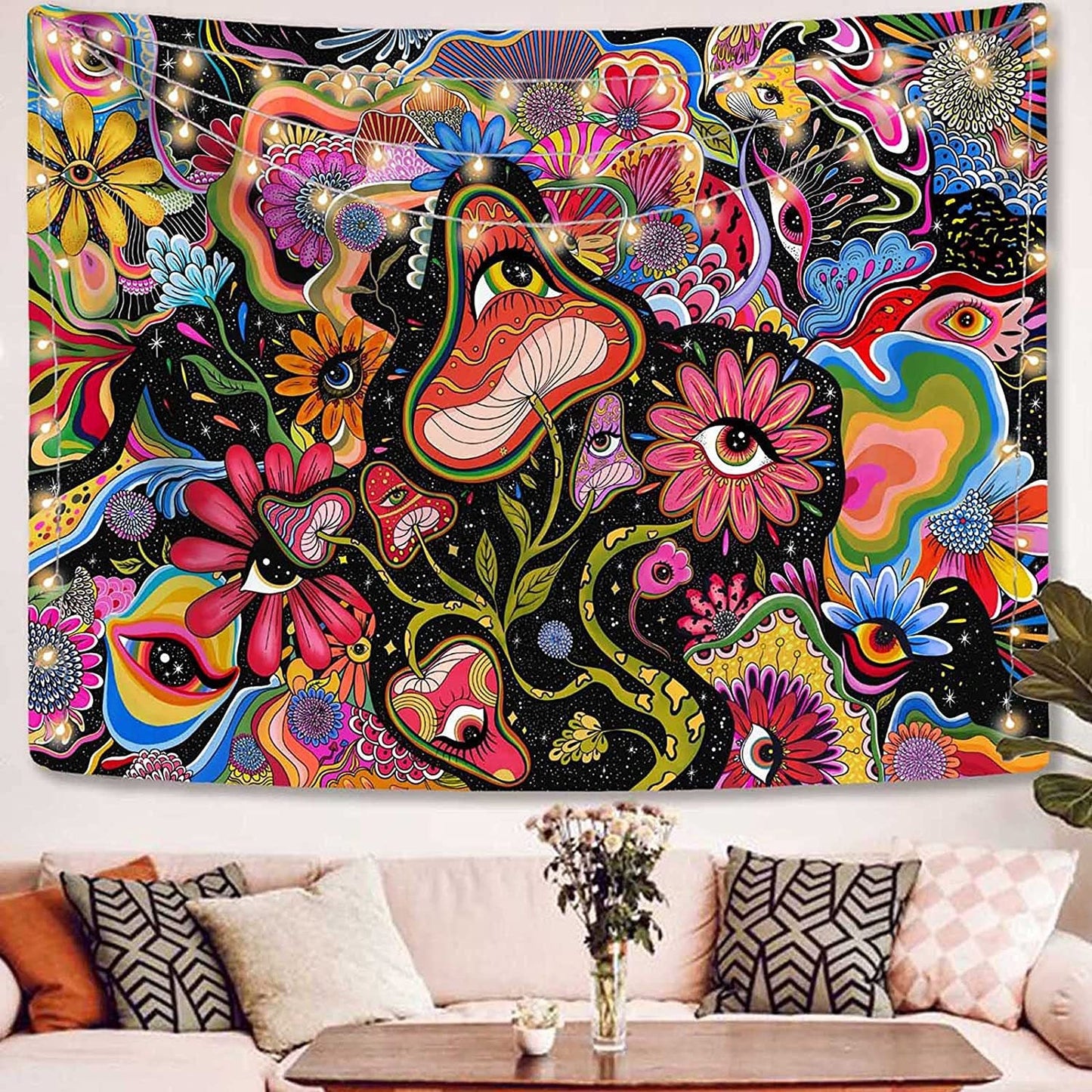Bohemian tapestry room decoration hanging cloth Datura decorative cloth tapestry