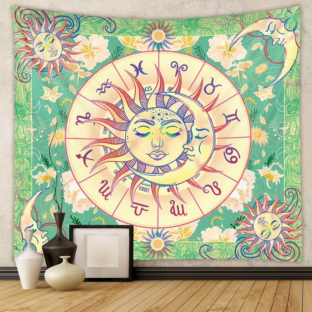 Bohemian tapestry room decoration hanging cloth Datura decorative cloth tapestry