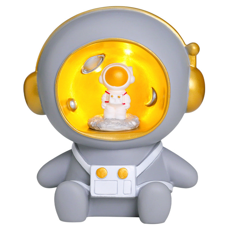 Cartoon astronaut nightlight resin ornaments creative gift piggy bank decoration for children's birthday