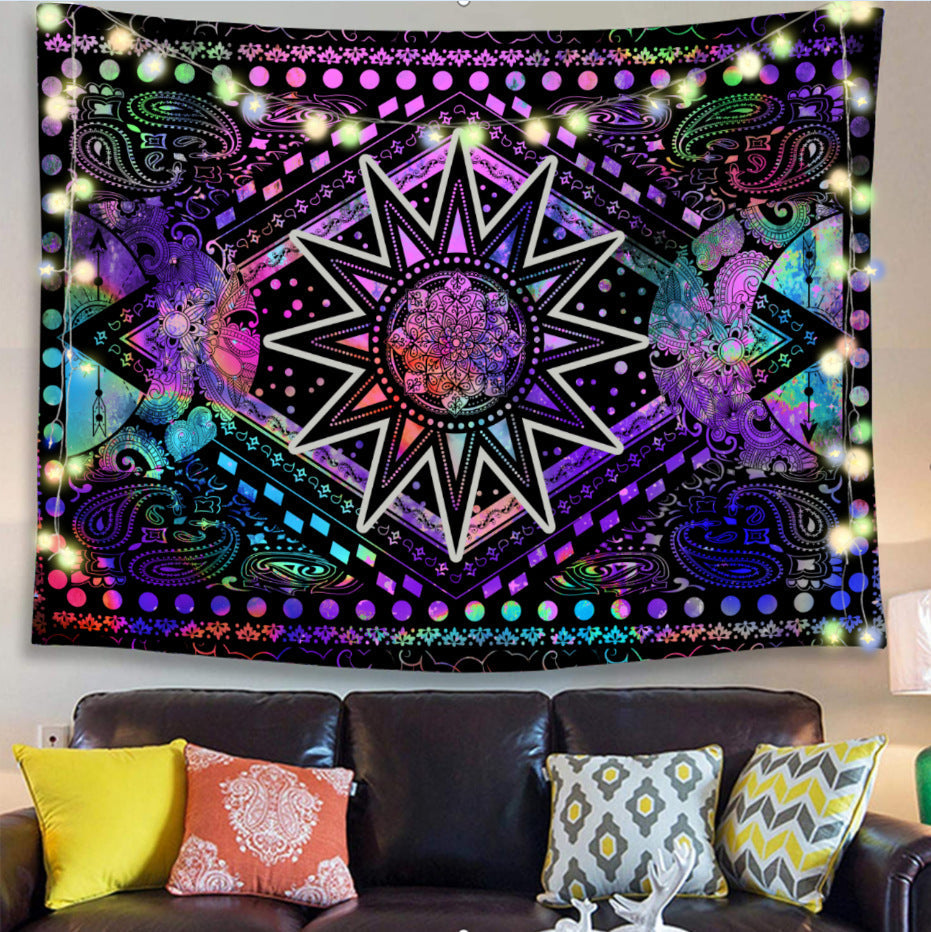 New psychedelic mushroom tapestry dream plant wall tapestry Galaxy space tapestry starry sky tapestry wall hanging