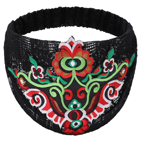 Women's fashion trends in hairband ethnic headdress embroidered hair accessories
