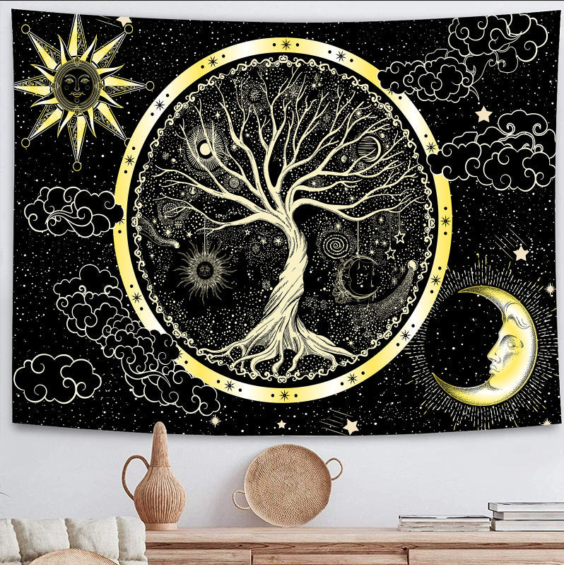New psychedelic mushroom tapestry dream plant wall tapestry Galaxy space tapestry starry sky tapestry wall hanging