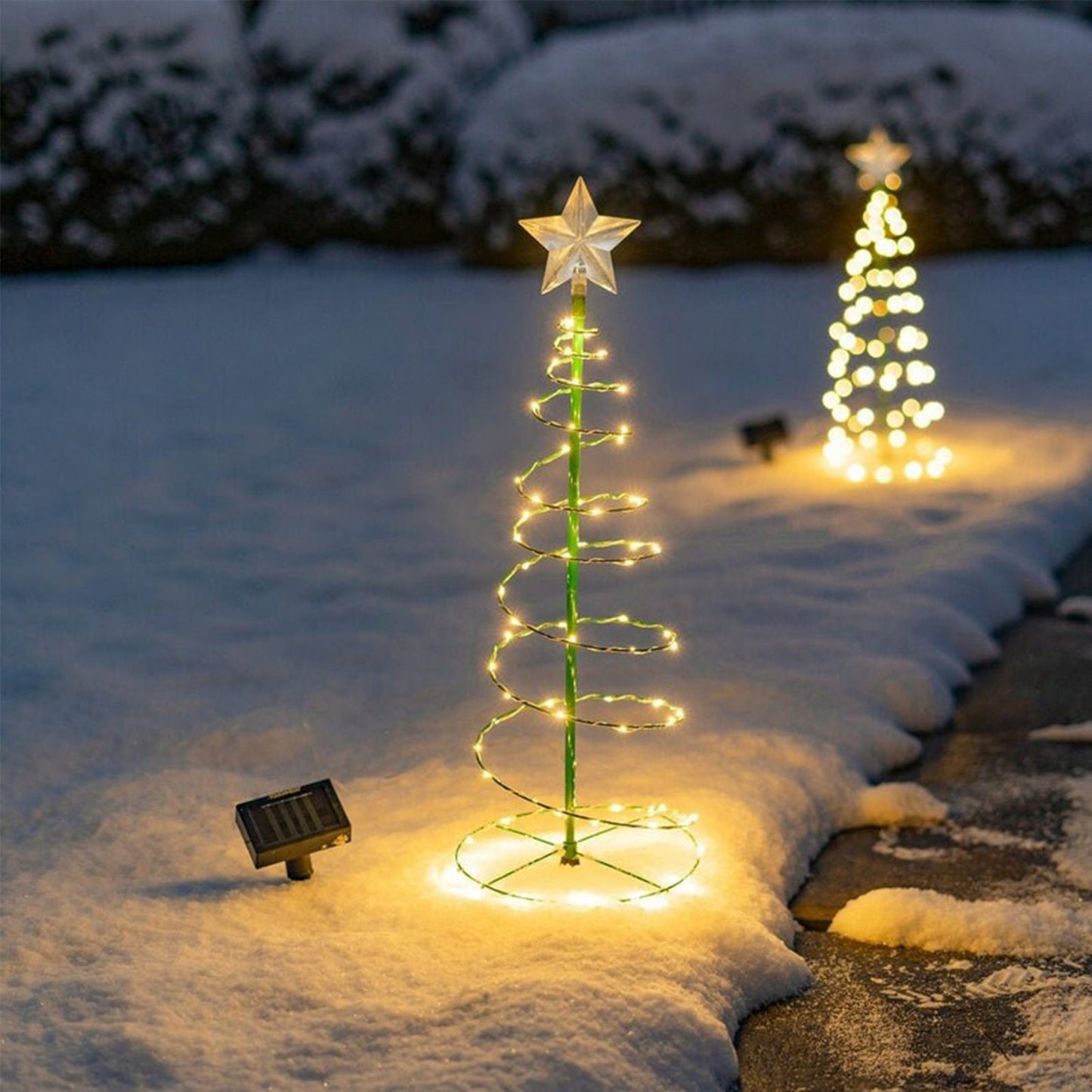 Solar Christmas Tree Outdoor Courtyard LED Lights