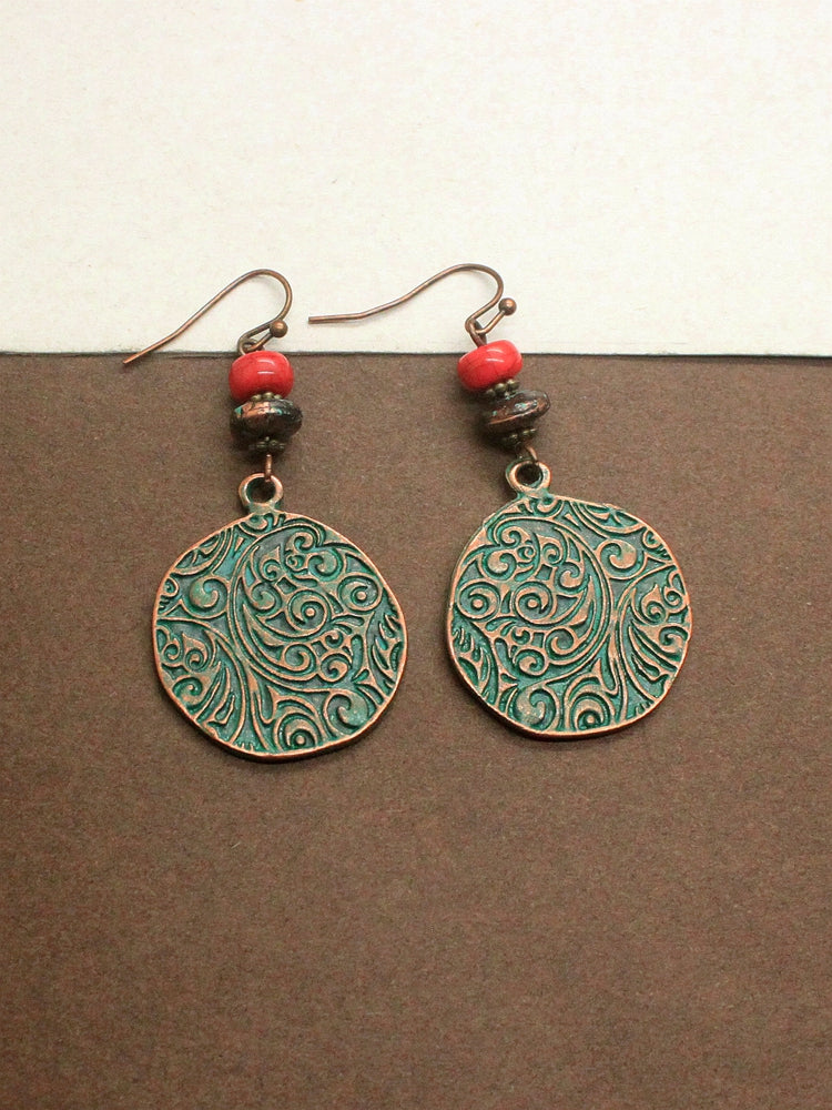 Retro national temperament Earrings goddess jewelry Earrings exaggerated long earrings