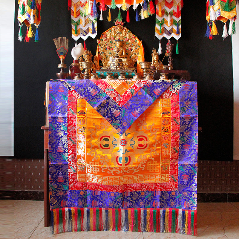Tibetan Buddhist supplies tablecloth decorative tablecloth Tibetan national tablecloth set