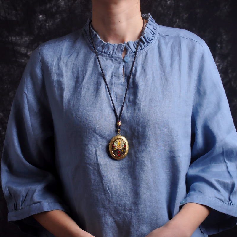 Pure copper gawu Box Pendant Tathagata Life Necklace Nepal &Tibetan Pendant