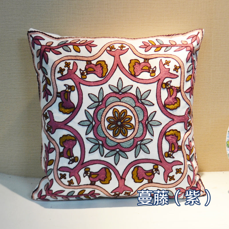 Ethnic style embroidered throw pillows sofa cushions cushions pillow covers, no core