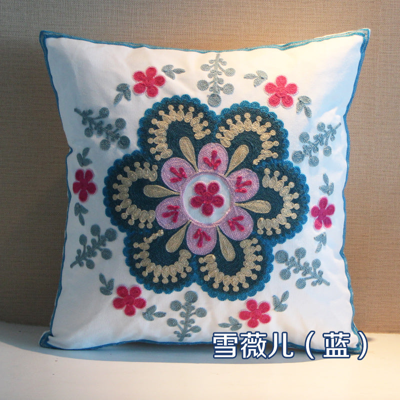 Ethnic style embroidered throw pillows sofa cushions cushions pillow covers, no core