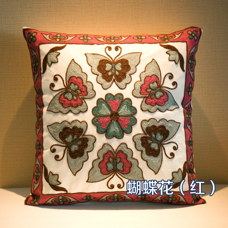 Ethnic style embroidered throw pillows sofa cushions cushions pillow covers, no core