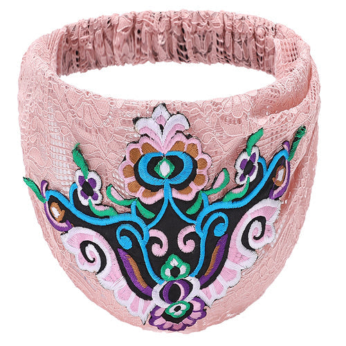 Women's fashion trends in hairband ethnic headdress embroidered hair accessories