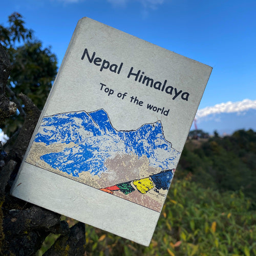 Nepal's world top handmade paper notebook Himalayan snow mountain