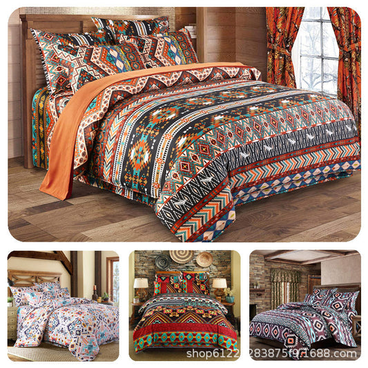 Hot Bohemian Four-piece Set New National Style Size Bedding.