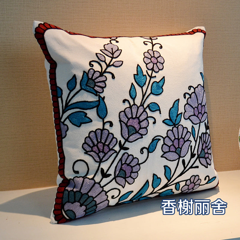 Ethnic style embroidered throw pillows sofa cushions cushions pillow covers, no core