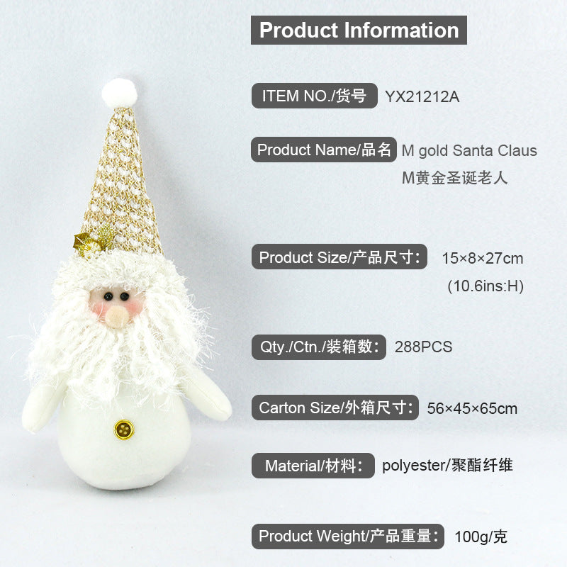 New Santa Claus Snowman Doll Christmas Decorations Lovely Christmas Ornaments Creative Gifts