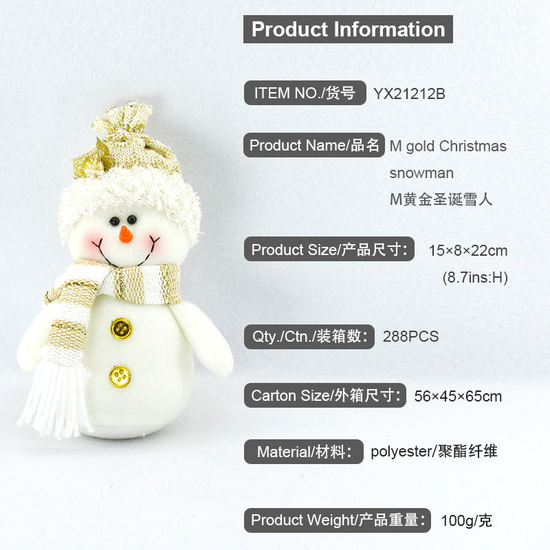 New Santa Claus Snowman Doll Christmas Decorations Lovely Christmas Ornaments Creative Gifts
