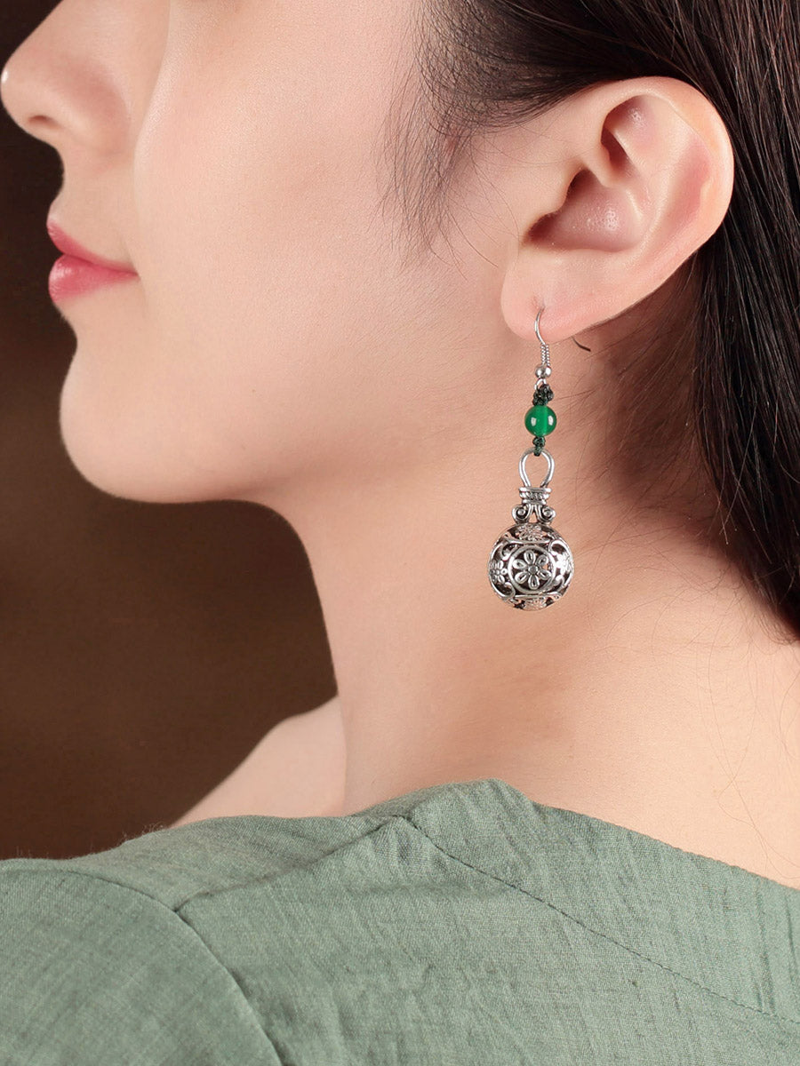Ethnic Style Earrings Vintage Earrings Sterling Silver Tibetan Jewelry