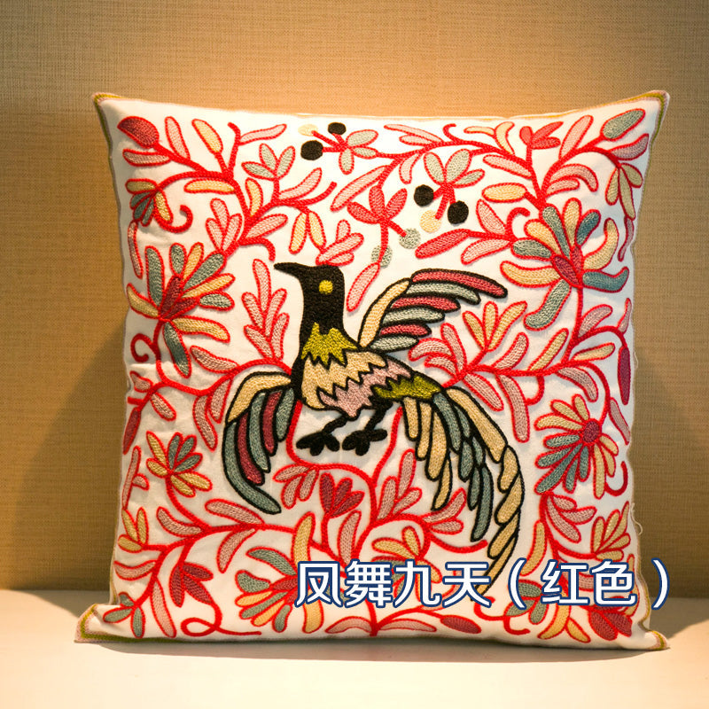 Ethnic style embroidered throw pillows sofa cushions cushions pillow covers, no core