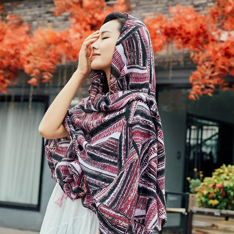 oversized sunscreen shawl women's summer thin outside air conditioning scarves beach scarf.