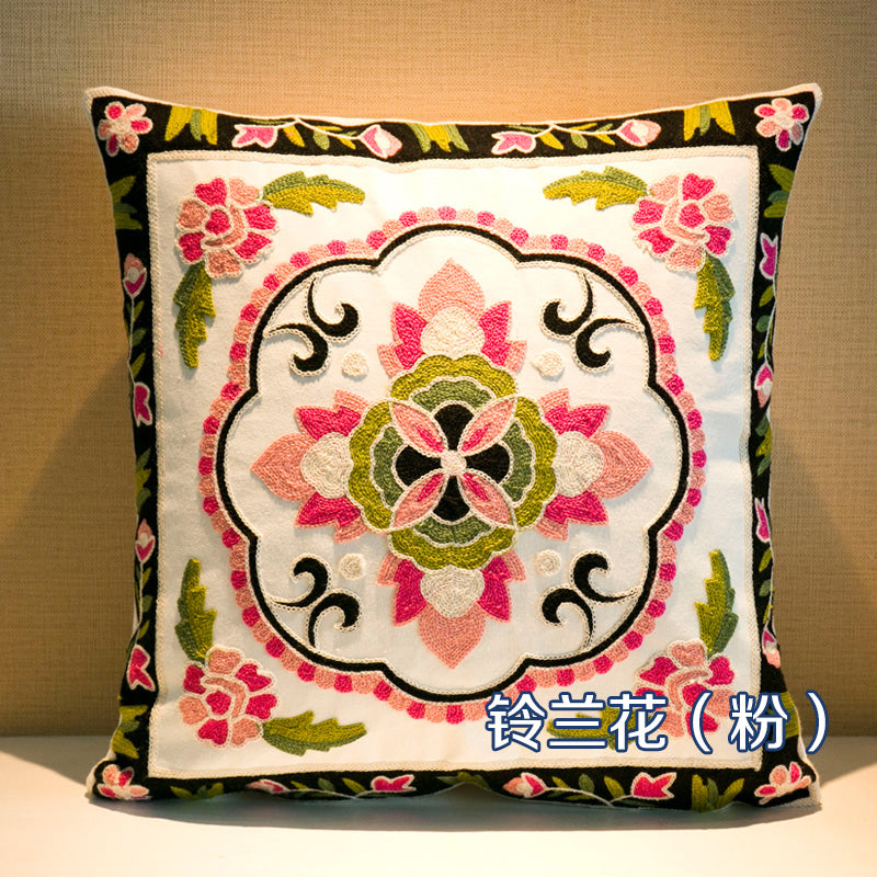 Ethnic style embroidered throw pillows sofa cushions cushions pillow covers, no core