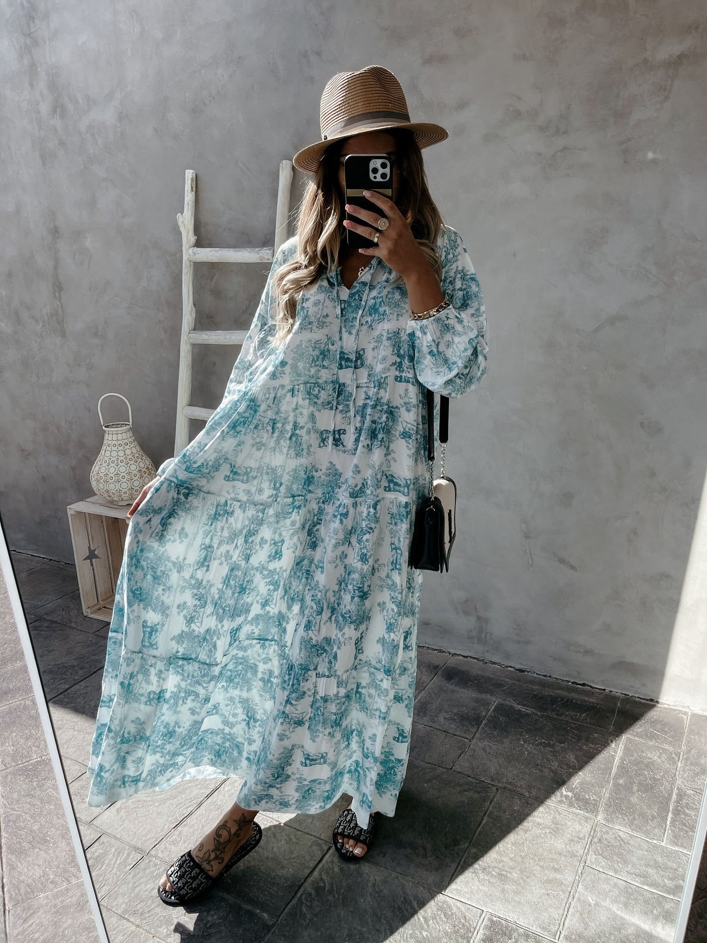 Summer new flower loose dress