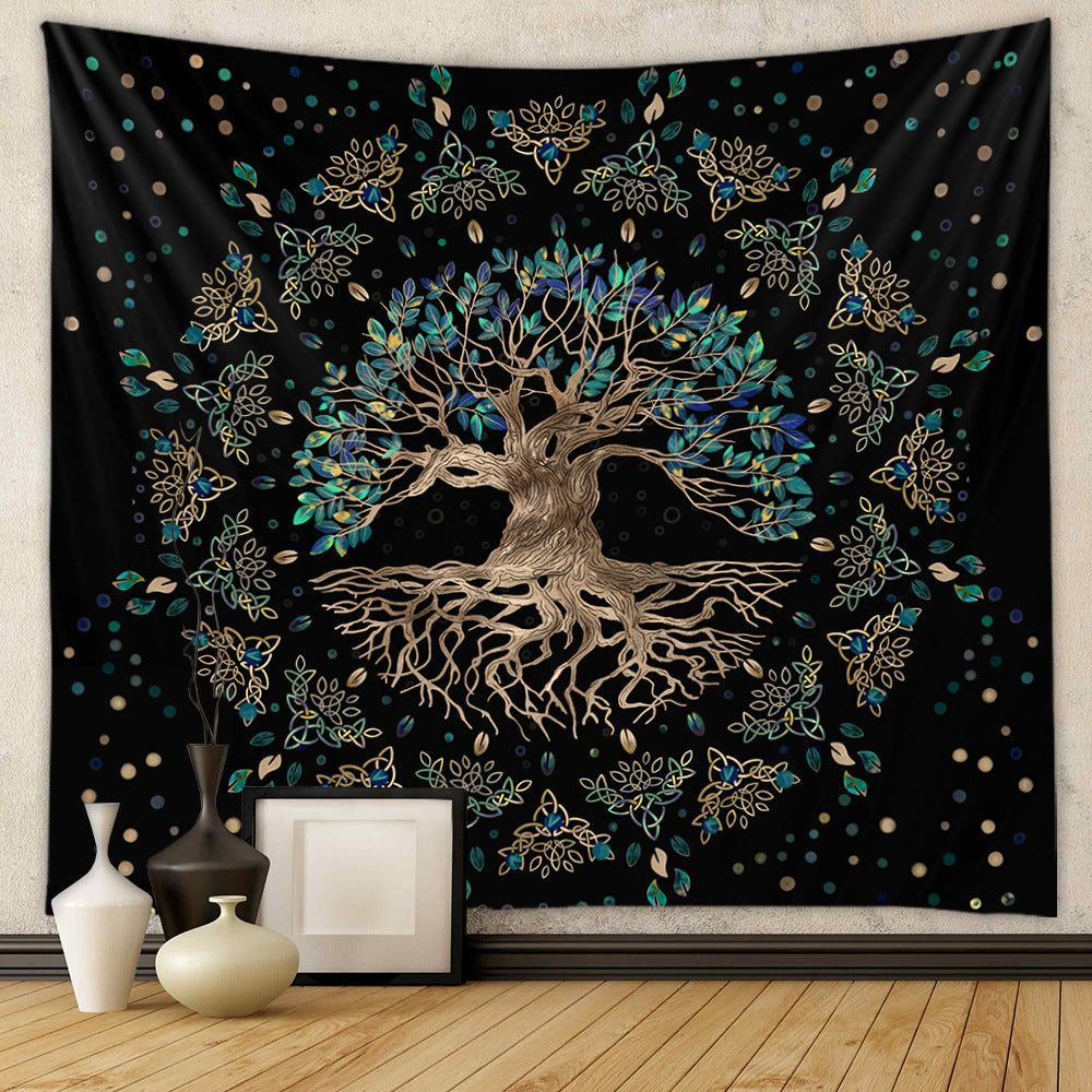 Bohemian tapestry room decoration hanging cloth Datura decorative cloth tapestry