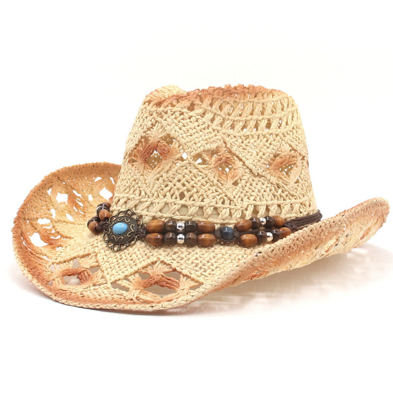 New scenic outdoor beach cowboy hat sun-proof straw hat jazz hat