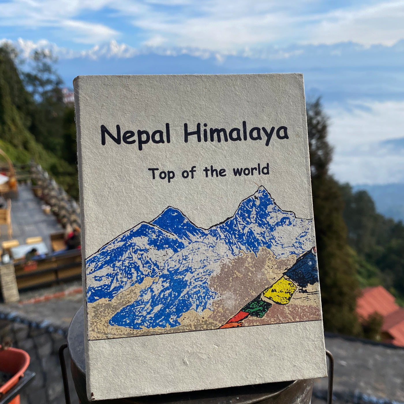 Nepal's world top handmade paper notebook Himalayan snow mountain