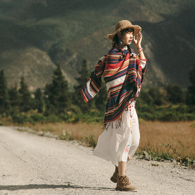 New Autumn and Winter Warm and Thickened Tibetan Elegant Scarf
