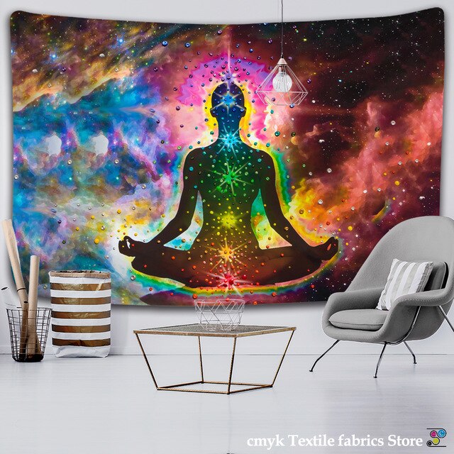 Psychedelic Tapestry Wall Hanging Bohemian Hippie Witchcraft TAPIZ Art Science Fiction Tarot Room Home Decor