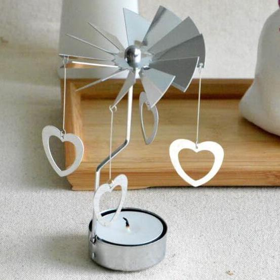 Rotate romantic candle holder Xmas Spinning your Christmas party
