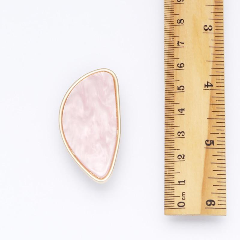 White Pink Acrylic Big Statement Ring Party Women Simple Jewelry Fashion Geometric Resin Ring
