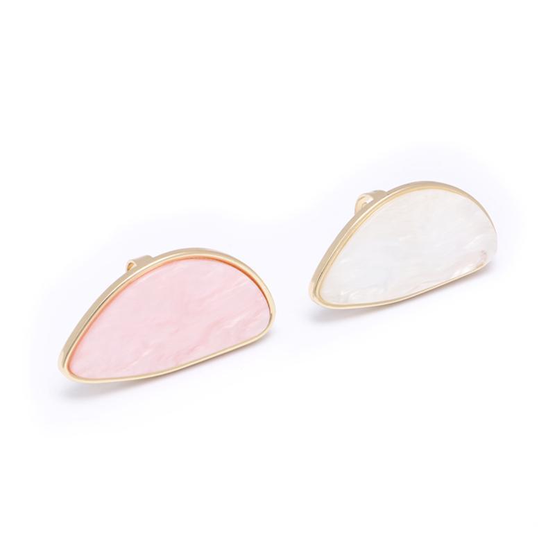 White Pink Acrylic Big Statement Ring Party Women Simple Jewelry Fashion Geometric Resin Ring