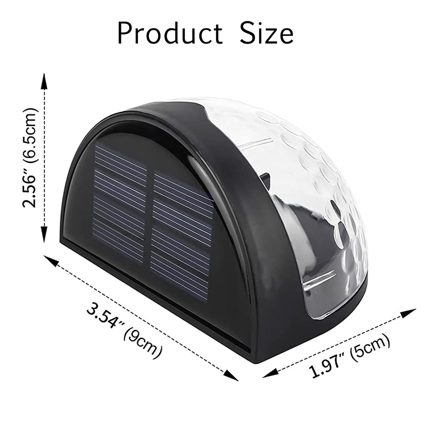 Solar Light Outdoor Light Control Induction Courtyard Decoration Solar Fence Wall Light Semi-circular Energy-saving Street Light