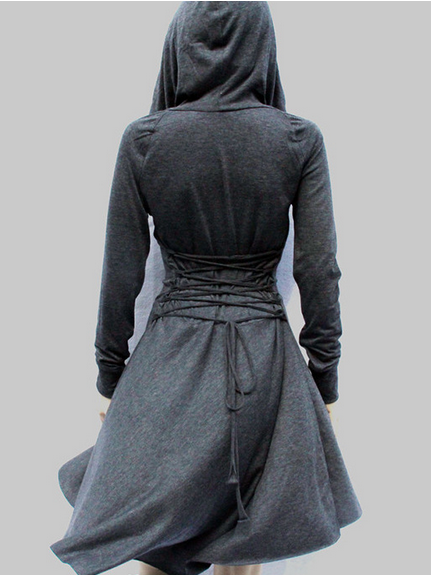 Asymmetric Raised Bands Mini Dress