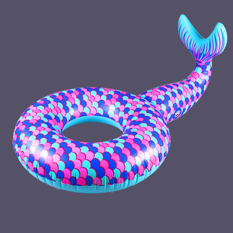 Inflatable Floating Mermaid Swim Ring Environmental PVC Mount Swimming Toy
