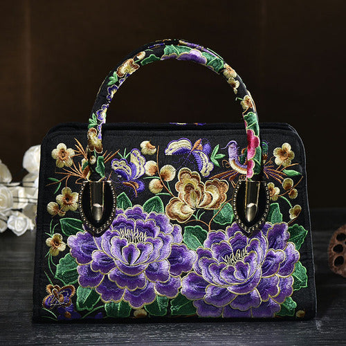 National style embroidered Messenger Bag Handbag Single Shoulder Bag Canvas