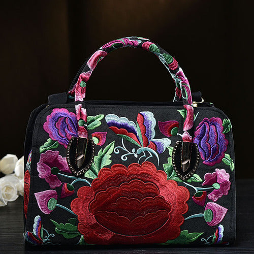 National style embroidered Messenger Bag Handbag Single Shoulder Bag Canvas