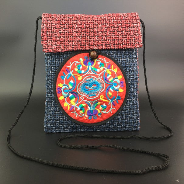 Classic national style embroidery bag embroidery retro rag casual lady one-shoulder bag small bag oblique bag