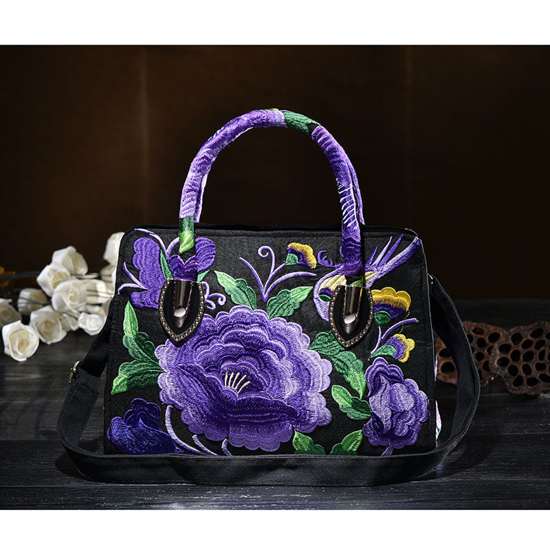 National style embroidered Messenger Bag Handbag Single Shoulder Bag Canvas