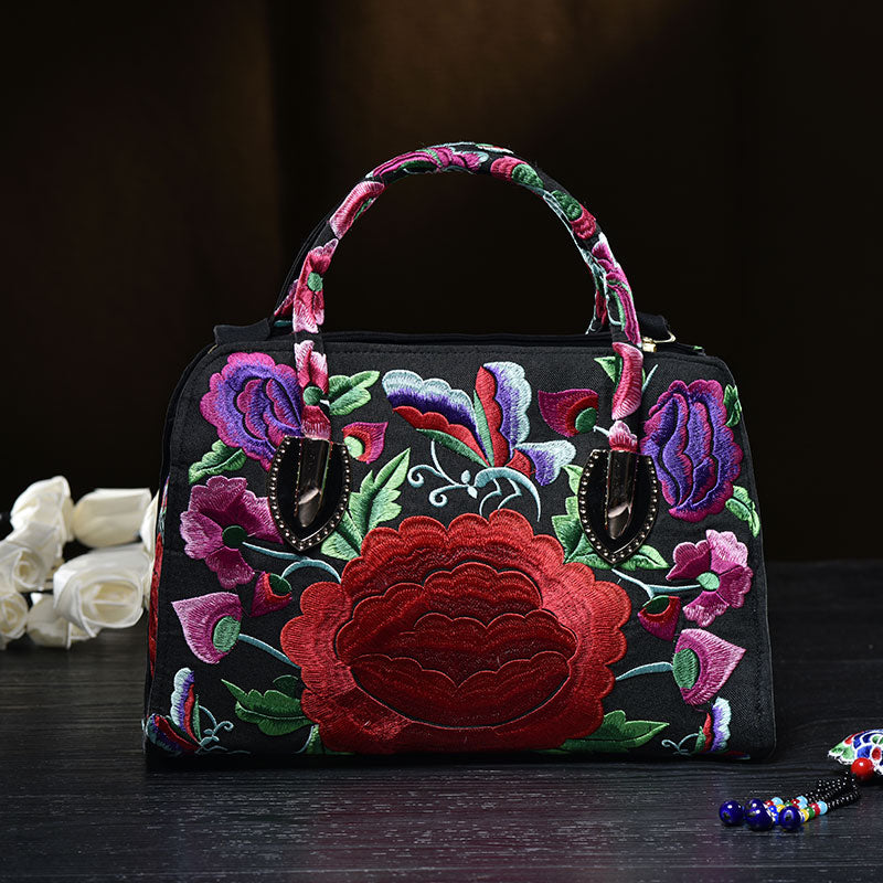 National style embroidered Messenger Bag Handbag Single Shoulder Bag Canvas