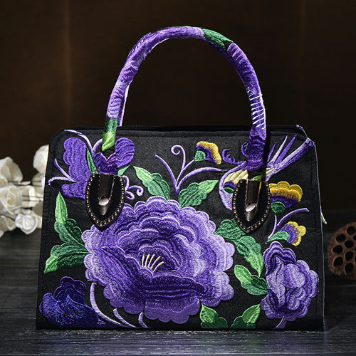 National style embroidered Messenger Bag Handbag Single Shoulder Bag Canvas